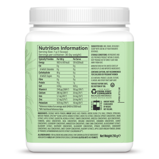 Shape Thermo Greens Unflavoured 30 Servings (210g)