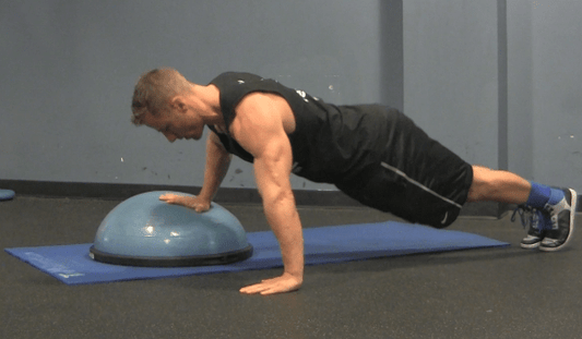 Burn Calories and Build Muscle with Traveling Bosu Ball Pushups