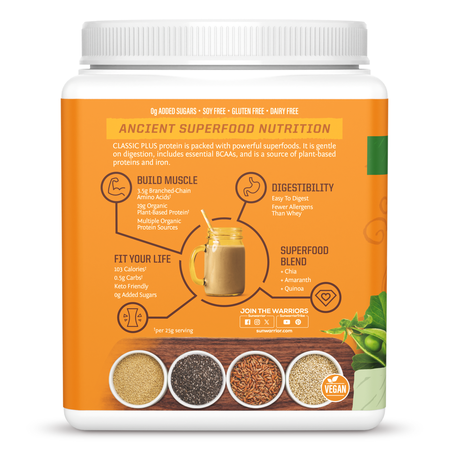 Classic Plus Protein Unflavored 15 Servings (375g)