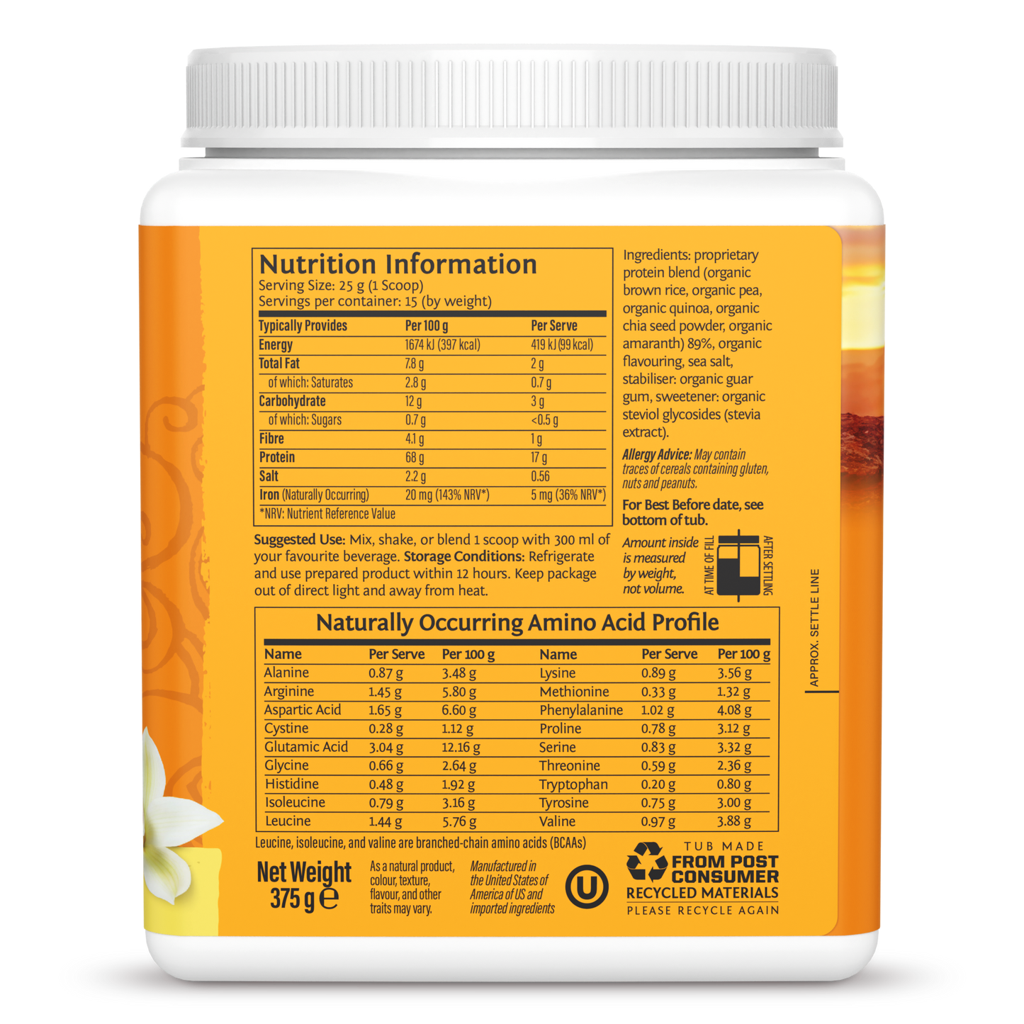 Classic Plus Protein Vanilla 15 Servings (375g)