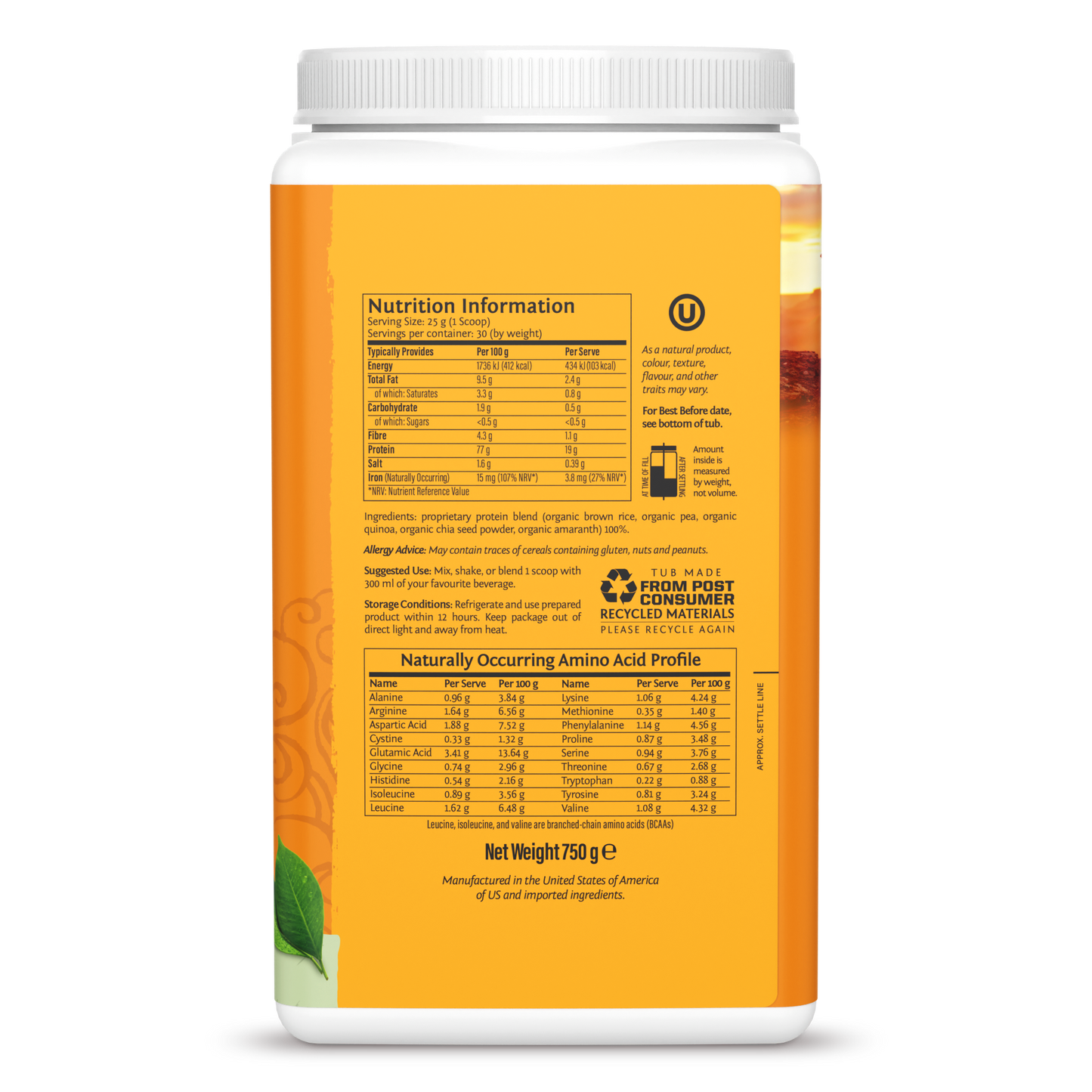 Classic Plus Protein Unflavored 30 Servings (750g)