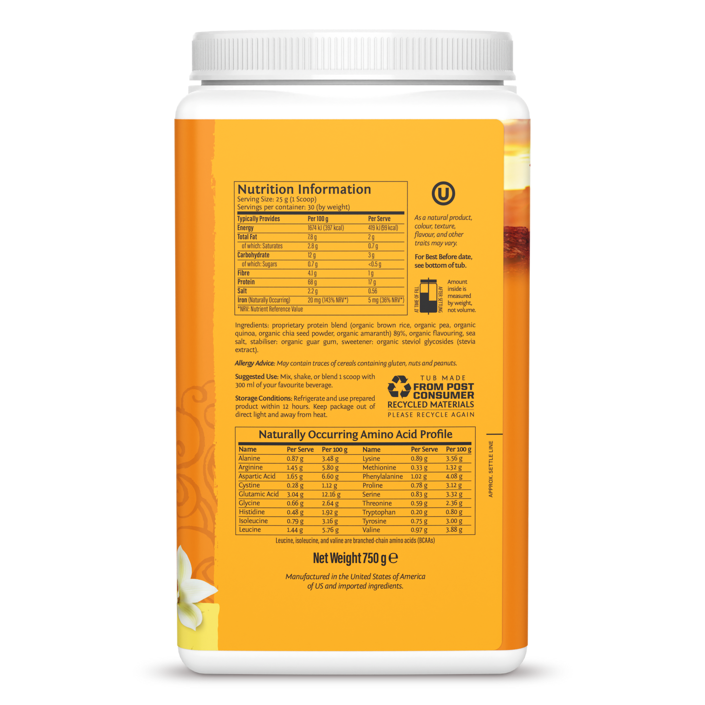 Classic Plus Protein Vanilla 30 Servings (750g)