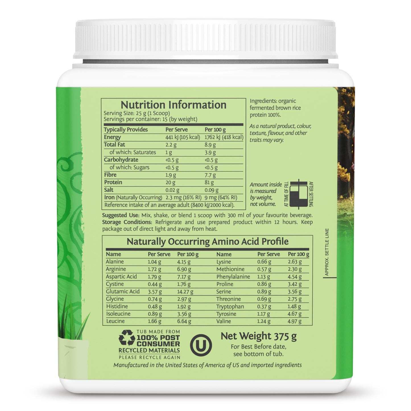 Classic Protein Unflavored 15 Servings (375g)