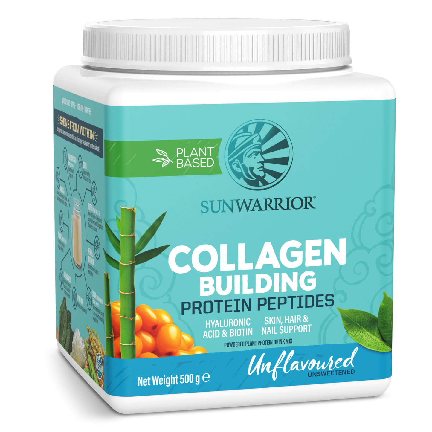 Vegan Collagen Protein Peptides Powder Natural 20 Servings (500g)