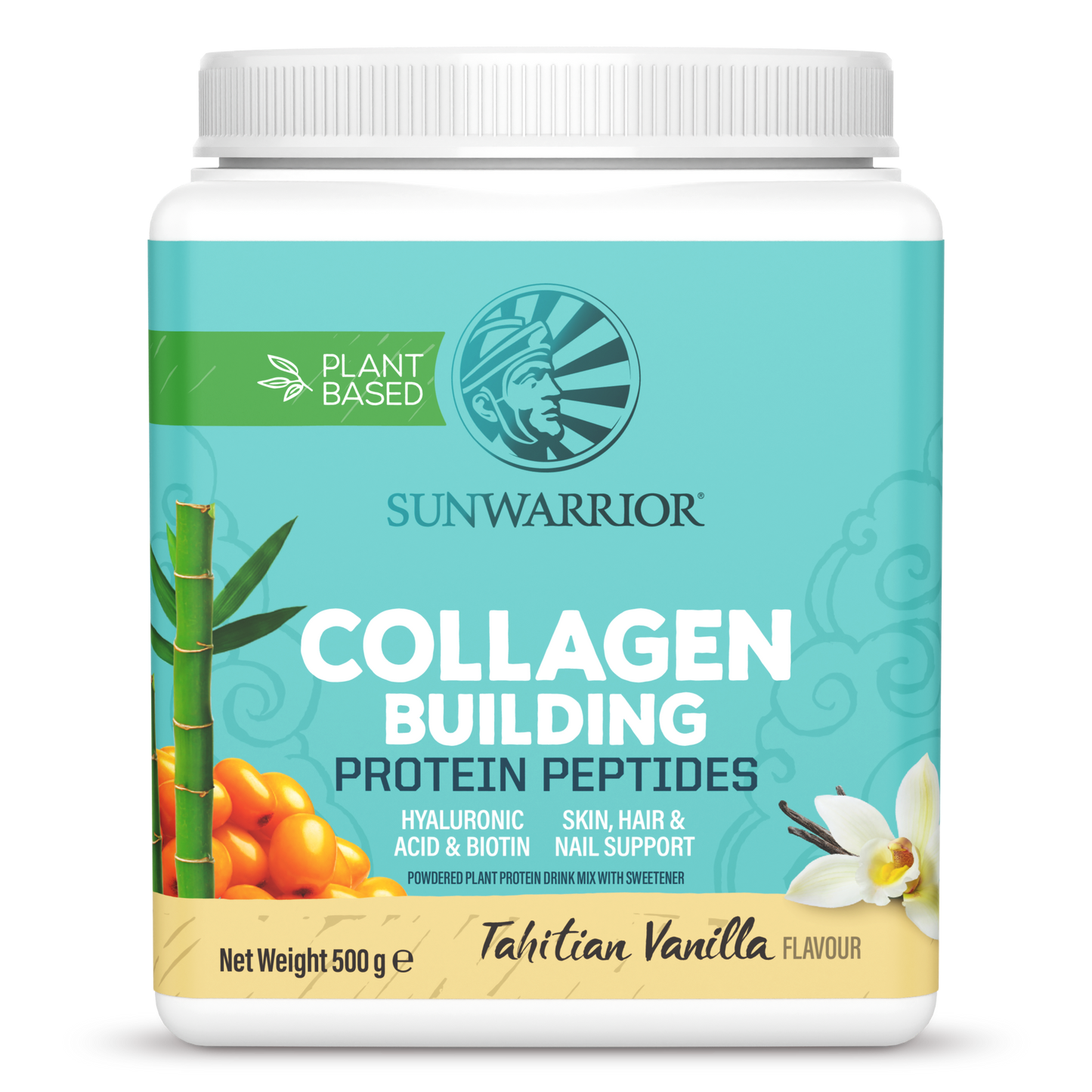 Vegan Collagen Protein Peptides Powder Tahitian Vanilla 20 Servings (500g)