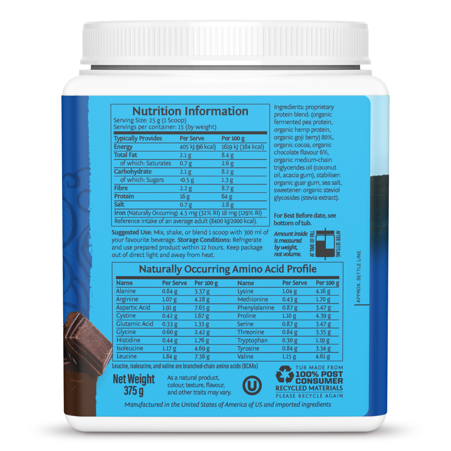 Warrior Blend Chocolate 15 Servings (375g)