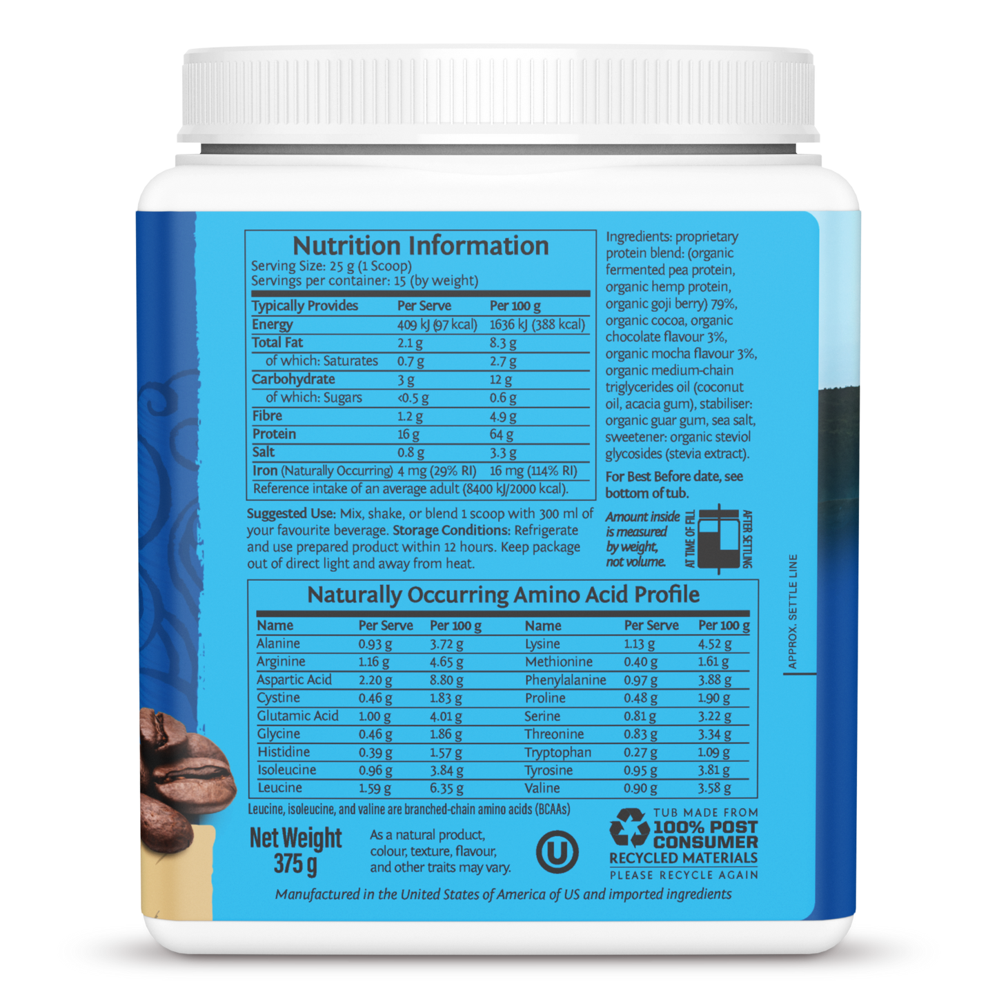 Warrior Blend Mocha 15 Servings (375g)