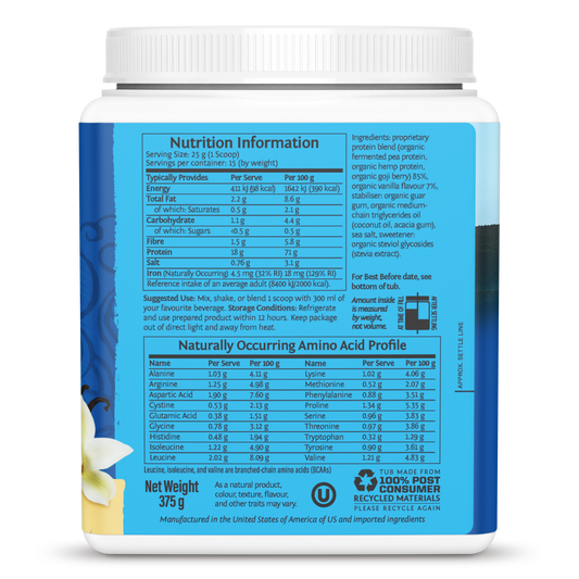 Warrior Blend Vanilla 15 Servings (375g)