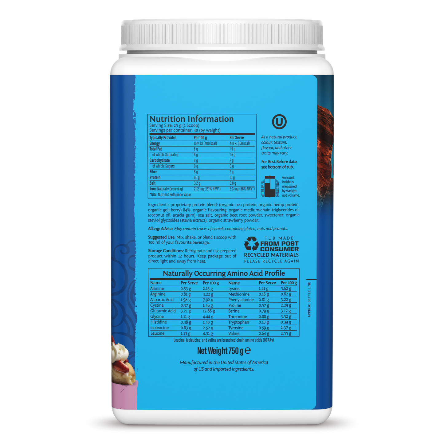 Warrior Blend Berry Shortcake 30 Servings (750g)