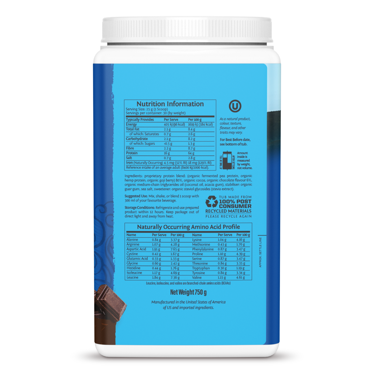 Warrior Blend Chocolate 30 Servings (750g)