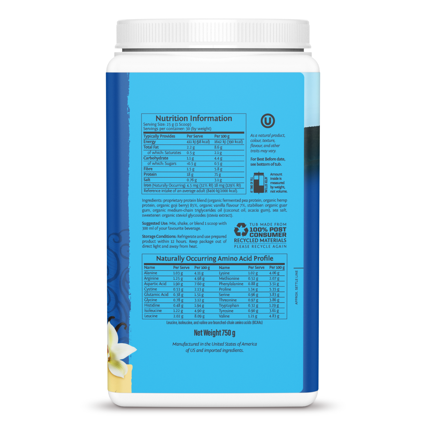 Warrior Blend Vanilla 30 Servings (750g)